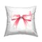 Soft Fading Pink Bow Outdoor Printed Pillow Design by Amanda Greenwood, 18 x 7 x 18